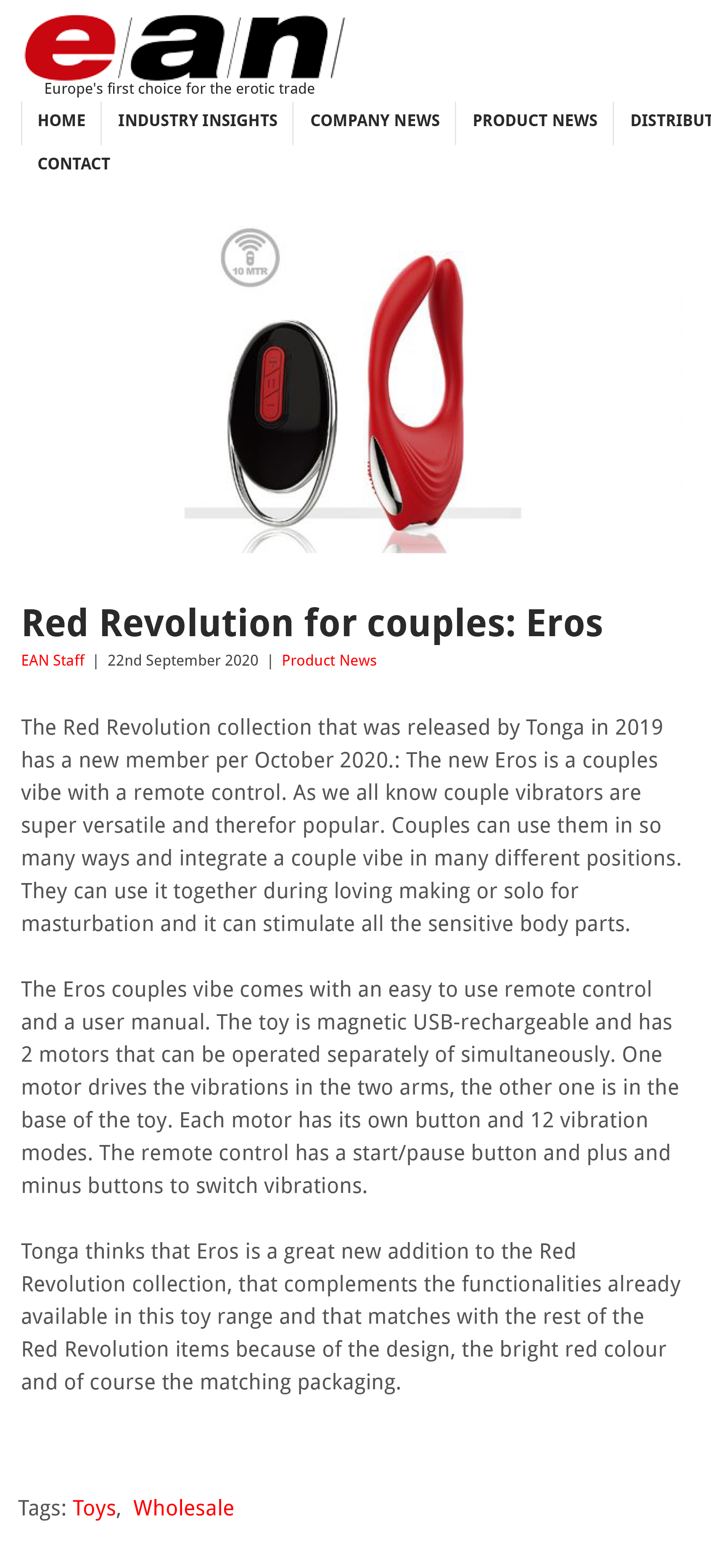 2020-09 EAN Online - Dream Toys Red Revolution Eros
